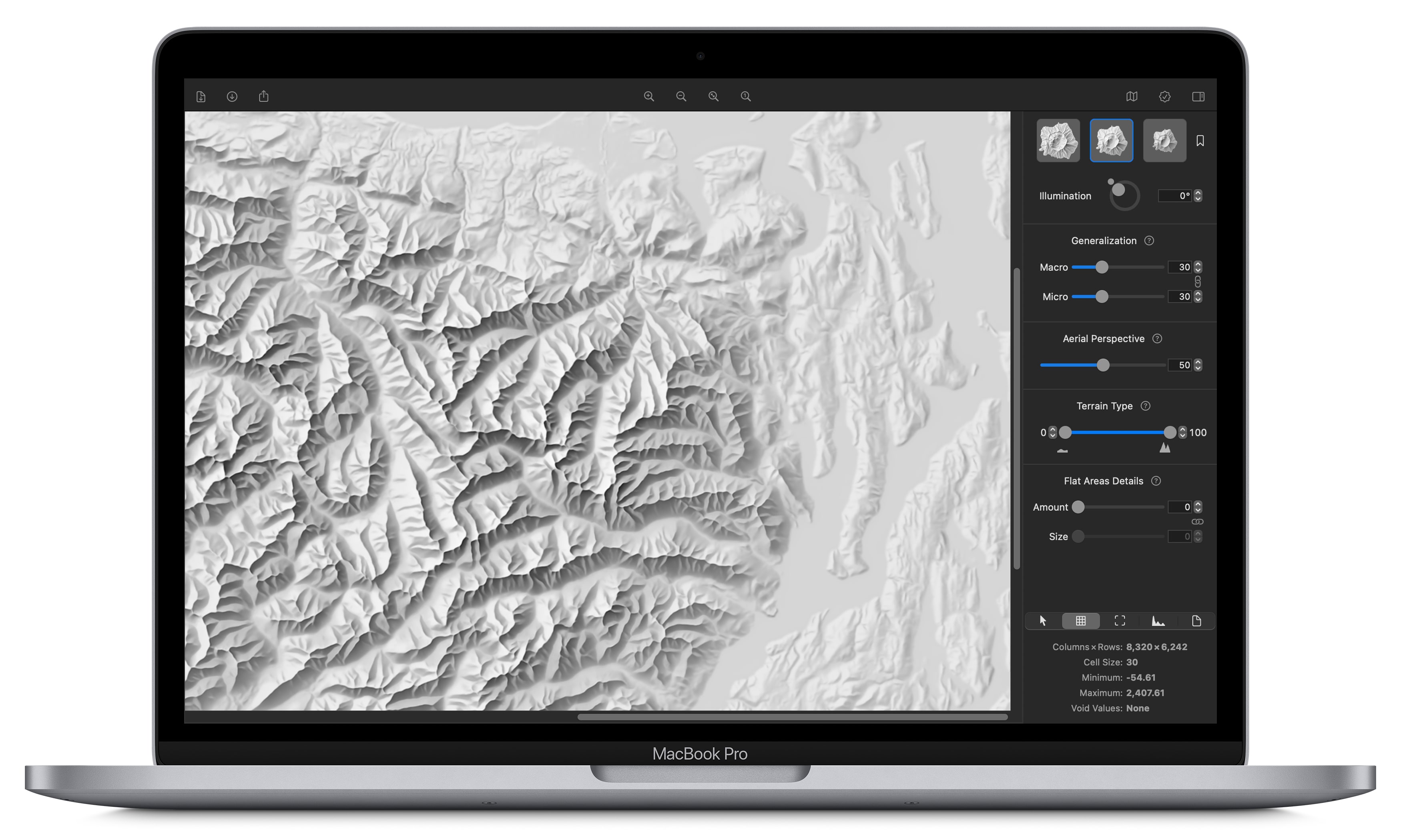 Eduard machine-learning cartography application on a laptop